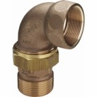  Coude bronze 90° union M/F joint plat 