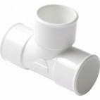  Té pied de biche PVC blanc 87deg.30 