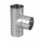 Té simple paroi inox - diamètre 125 mm