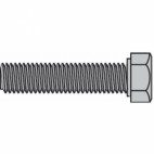  Vis métaux tête hexagonale entièrement filetée inox A2 DIN 933 Ø 5 mm - Longueur 10 mm