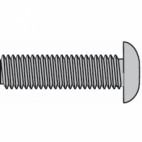 Vis métaux tête ronde large poêlier fendue inox A2 Ø 5 - Longueur 16 mm