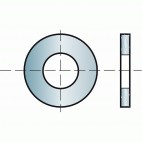  Rondelles plates série large Lu inox A2  - Pour vis Ø 12 mm