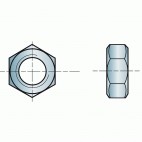  Écrous hexagonaux Hu inox A2 - Diamètre 8 mm