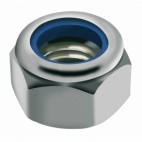  Écrous de sécurité hexagonaux bague polyamide inox A2 - Diamètre 3 mm