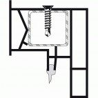  Vis autoperceuse pose menuiserie pvc tête fraisée crantée type A phillips acier zingué blanc - Longueur 19 mm