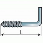  Gonds vis à bois acier zingué Ø 4,5 mm -  Longueur 50 mm