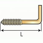  Gonds vis à bois laiton Ø 3,5 mm - Longueur 35 mm