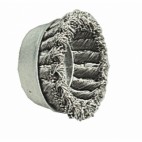  Brosses coniques acier torsadé pour meuleuses axe M14 -  Diamètre 75 mm