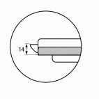 Serrure à béquille double et mécanisme déporté 4360 pour cloison aluminium