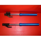 Fourche inversée bleu dirt bike 630mm axe 12mm