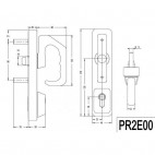  Module extérieur à poignée rotative PR 2 E - Argent