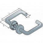  Béquille double seule pour ensemble sur plaque ou rosace en nylon - ZD 92 F - Bleu