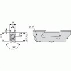  Chariot double réglable pour coulissant menuiserie aluminium 