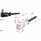  Gonds de portails battants réglables à sceller sur tige M12 - Longueur de saillie : 60 à 85 mm