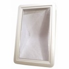  Hublot plastique rectangulaire à clipser pour portes coulissantes sur fer plat 