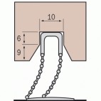  Joint bas de porte coupe-feu et acoustique BPS à plat 75 x 18 