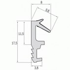  Joints élastomères protégés - pose en rainure sur ouvrant ou sur dormant DX 1102 marron - Longueur 320 m 