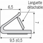 Joint néoprène LN 90 CF phonique et thermique coupe-feu pour menuiserie plate