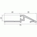  Seuil seul finition aluminium - type 4113 brut pour bâtiments publics 