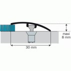  Seuils de rattrapage de niveau fixation par clou-vis - Aluminium naturel - Largeur 30 mm 