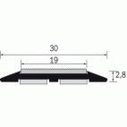  Profil antidérapant pour protections d'escalier à usage tertiaire - largeur 30 mm - interieur - adhésif 