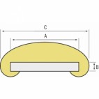  Main courante ovale PVC - Longueur 6 m
