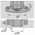  Charnière invisible spécifique extra-plates - Boîtiers à enfoncer 180° - 230° - 270° - Selekta Pro 2000 