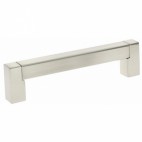  Poignées barre aluminium Maxx - inox satiné - Entraxe 128 mm - Longueur 143 mm 