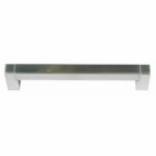  Poignées barre aluminium Maxx - inox satiné - Entraxe 128 mm - Longueur 143 mm 