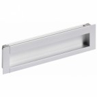  Poignées cuvette rectangle aluminium Nidum - Dimensions 111 x 35 mm - Entaille 107 x 30 mm - Entraxe 96 mm