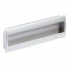  Poignées cuvette rectangle zinc Misnia - Dimensions 116 x 54 mm - Entaille 111 mm - Entraxe 96 mm