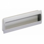  Poignées cuvette rectangle zinc Misnia - Dimensions 116 x 54 mm - Entaille 111 mm - Entraxe 96 mm