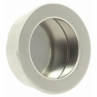  Poignées cuvette ronde laiton Ø 40 mm - Nickel brossé 