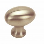  Boutons ovales zamak 8671 / 8672 - Diamètre 34 x 22 mm - Nickelé brossé