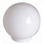  Bouton boule hêtre - Coloris : Laqué blanc  - Diamètre 35 mm