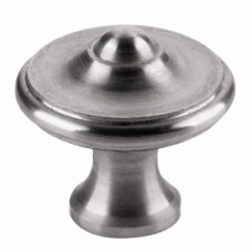 Boutons ronds rustiques acier - Fer poli - Ø 25 mm