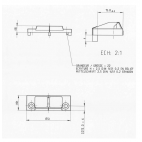 Gâche de tringle E-19511 pour menuiserie pvc