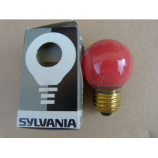 Ampoule sphérique rouge E27 Sylvania incandescence 15w