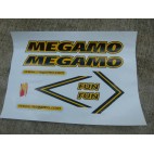 Autocollants x9 MEGAMO Gasgas moto