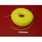 Bobine fil nylon carré débroussailleuse 2.4mmx100m jaune