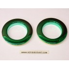 Déco batterie bass Drum O's 2" x2 pièces vert à clipser