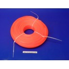 Bobine fil nylon carré débroussailleuse 2.4mm x 100m orange