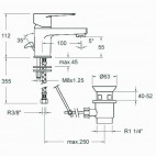 Mitigeur lavabo Similaire S4-15 cartouche C2 avec vidage