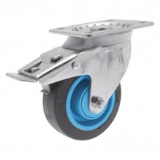 Roulette pivotante sur platine roue Résilex® pour charges moyennes - Gemroll