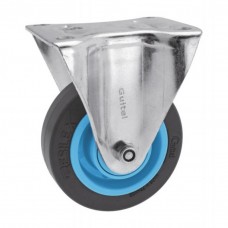 Roulette fixe sur platine roue Résilex® pour charges moyennes - Gemroll