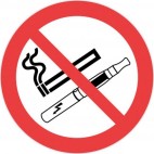 Disque rigide réglementation anti-tabac - défense de vapoter - NOVAP