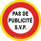 Disque d'interdiction adhésif au sol "Interdit aux piétons" - NOVAP