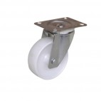 Roulette fixe sur platine bandage caoutchouc pour charges moyennes - Port Roll / GUITEL HERVIEU