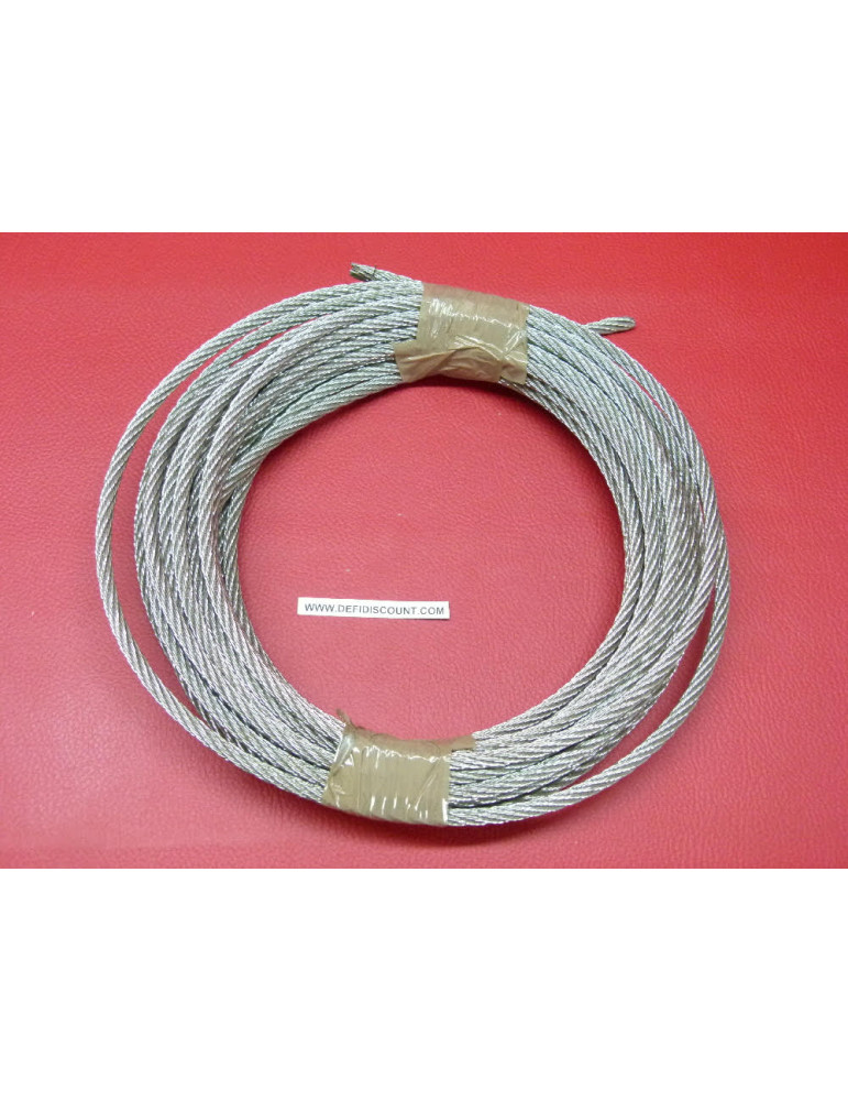 11,20m Câble métallique acier inoxydable 6mm résistance 400kg