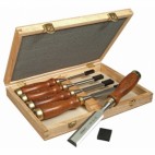  Coffret 5 ciseaux à bois manche bois 